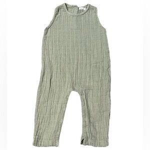 Jamie Kay green organic cotton gauze romper 3 years girls